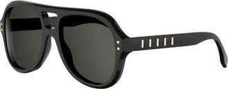 Fendi Five Sisters Zonnebril - Dames - Zonnebrillen - Zwart - 56 MM - Nylon - Accessoires
