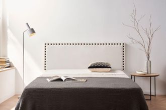 Moonia Moonia - Cabecero Tapizado Modena Acualine 100x55x8 Cm - Beige