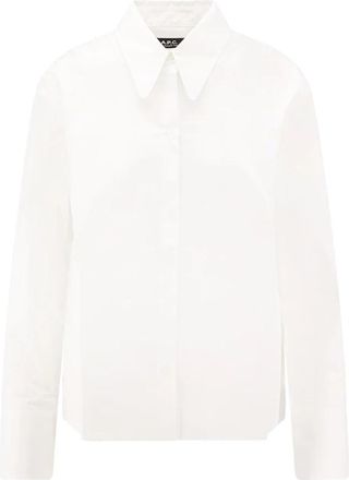 A.P.C. Bianca Shirt - Dames - Overhemden - Wit - S - Katoen - Overhemden