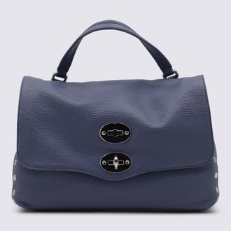 Zanellato Blue Leather Postina Baby Top Handle Bag