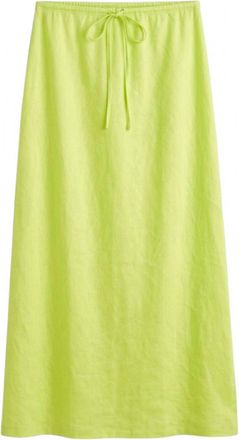 Aila Blue Womens Breeze Linen Skirt In Lumiere Green