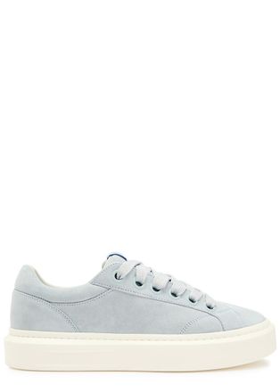 Cleens Ace Panelled Leather and Suede Sneakers - Blue - 10 (IT44 / UK10)