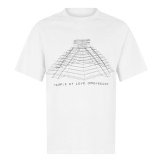 Rick Owens T-Shirts, male, White, Size: XL Cotton T-shirt Temple Jumbo