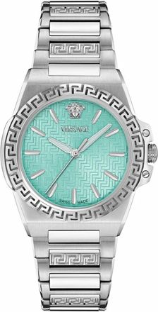 Versace Greca Reaction Horloge - unisex - Accessoires - Grijs - Maat: ONE Size Taf