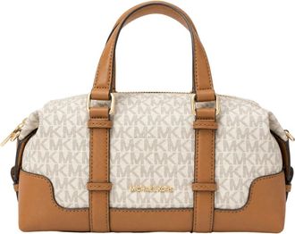 Michael Kors Teddi Mini Souple Schoudertas - Dames - Handtassen - Beige - ONE Size - Polyester - Tassen