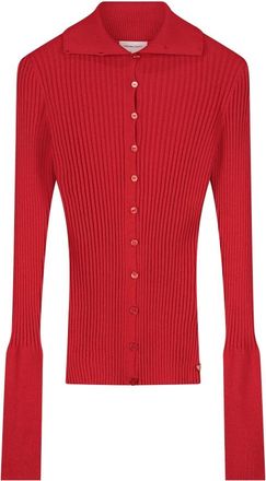 Fab By Fabienne Chapot Alida Cardigan - Dames - Vesten - Rood - L - Leer - Truien & Vesten