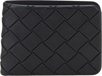Bottega Veneta Black Rubber Bill Wallet (Bi-Fold) (Pre-Owned)