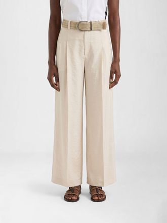 Brunello Cucinelli Pantaloni a gamba larga Brunello Cucinelli in popeline di cotone