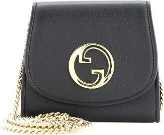 Gucci Blondie NM Wallet on Chain leren medium crossbodytas - Zwart