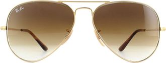 Ray-Ban Zonnebril Aviator Metal II RB3689 914751 Goudbruin Verloop