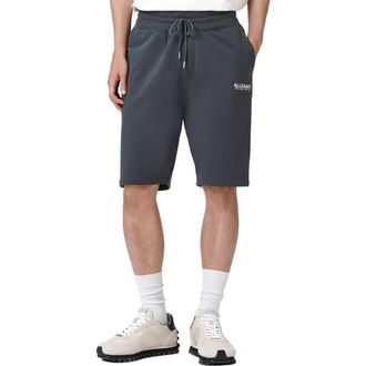 AllSaints Emblem Relaxed Fit Cotton Sweat Shorts in Washed Black at Nordstrom, Size Xx-Large