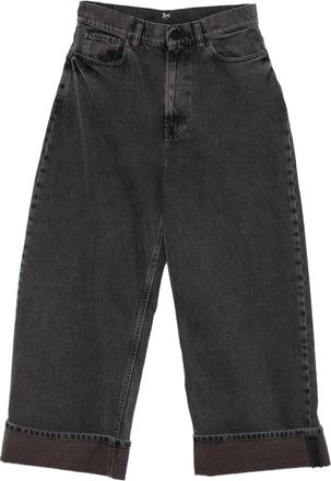 3x1 Baby Skater Cuffed Jeans - Dames - Loose Fit Jeans - Grijs - W26 - Jeans