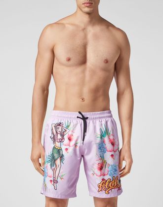 Philipp Plein Zwembroek Hawaii