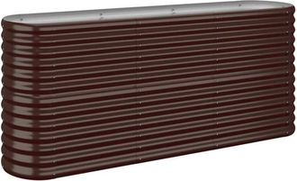 vidaXL Garden Raised Bed Galvanised Steel 152x40x68 cm Brown Vidaxl