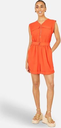 Yumi Utility Style Playsuit in Orange at Nordstrom, Size 10