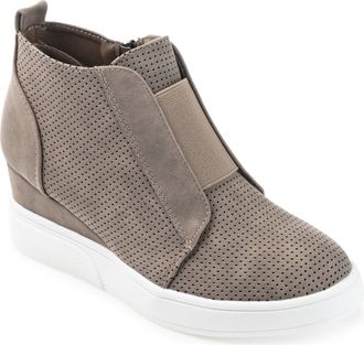 Journee Collection Women & apos;s Clara Medium and Wide Width Wedge Sneakers
