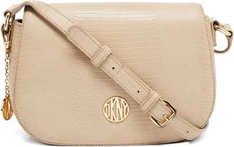 DKNY Borsa a spalla in pelle goffrata - Toni neutri