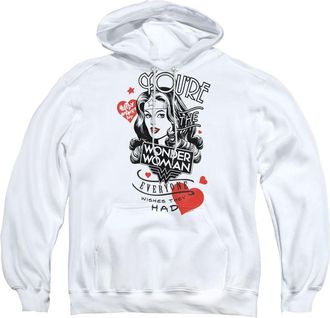 Gildan Justice League Core Everyone Wishes Adult Pull Over Hoodie / Hooded Sweatshirt