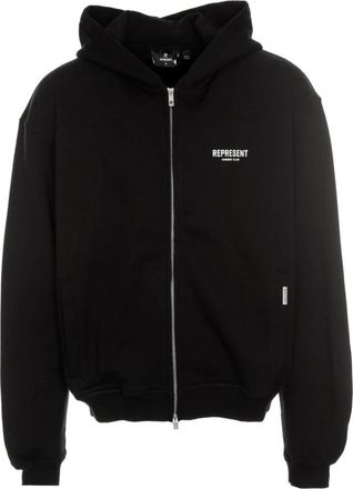 Represent Owners Club Zip Hoodie - Heren - Vesten met rits - Zwart - 2XL - Katoen - Hoodies & sweatvesten