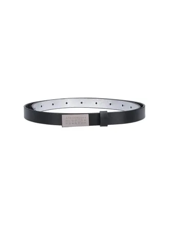 Maison Margiela Adjustable Black Calf Leather Belt
