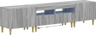vidaXL Cabinet De Tv Led De 5 Piezas Sonoma Gris Madera De Ingenier&iacute;a Vidaxl