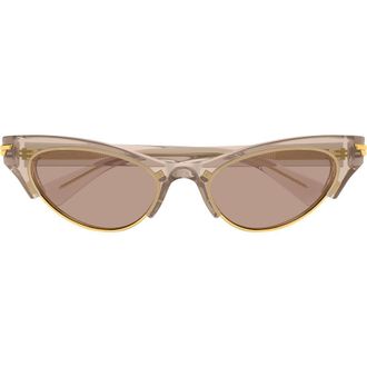 Bottega Veneta BV1431S 54mm Cat Eye Sunglasses in Brown at Nordstrom