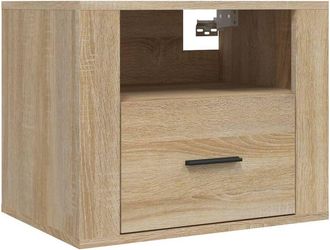 vidaXL Mesita De Noche De Pared Roble Sonoma 50x36x40 Cm Vidaxl