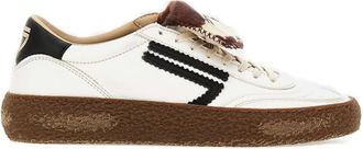 Puraai logo-print tab sneakers - White