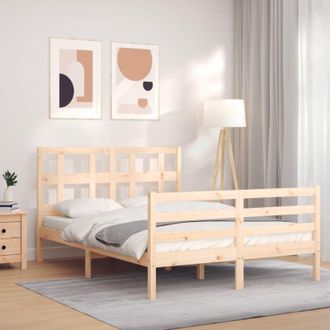 vidaXL Estructura De Cama Con Cabecero Madera Maciza 120x200 Cm Vidaxl