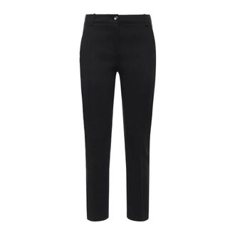 Pinko Slim-fit Trousers, female, Black, Size: XL Bello Pantalone Lino Stretch