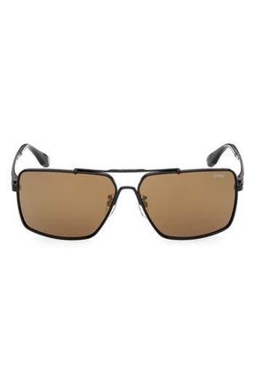 BMW 60mm Sunglasses in Matte Black /Roviex Mirror at Nordstrom Rack