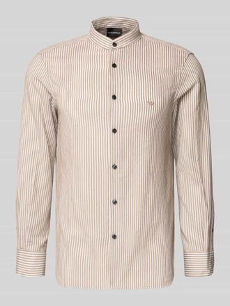 Emporio Armani Freizeithemd mit Knopfleiste in Beige, Gr&ouml;&szlig;e M