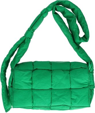 Bottega Veneta Green Nylon Pouch Shoulder Bag (Pre-Owned)