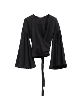Jacquemus Black Wrapped Tie Fastening Top