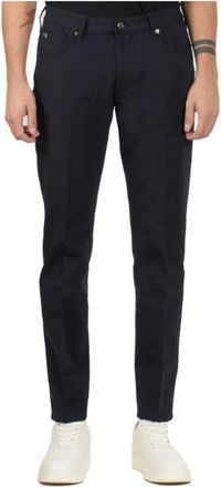 Emporio Armani Heren, Broeken, Blauw, Maat: W31 Leer