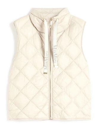 Max Mara Padded Vest In Water-Repellent Nylon Canvas