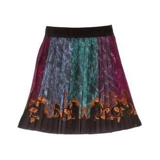 Versace Jeans Couture Gonna Pliss&eacute; Stampa Lucertola - female - Versace Jeans Couture - Short Skirts - Multicolor - 2XS - Skirts