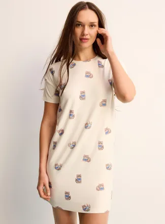 Twik Womens Cute patterns ultra-soft sleep Tee Shirt
