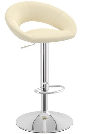 Netfurniture Serene Breakfast Bar Stool Height Adjustable in Cream