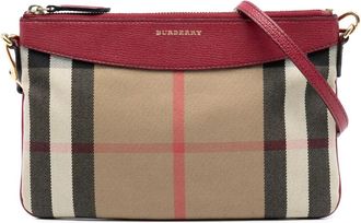 Burberry 2000-2017 Mega Check Canvas Derby Peyton crossbody bag - Marrone