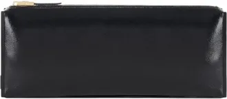 Elisabetta Franchi Naplak Patent-Effect Clutch - Dames - Clutches - Zwart - ONE Size - Polyester - Tassen