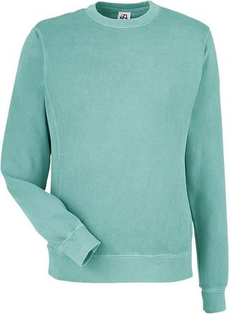 J. America Pigment-Dyed Fleece Crewneck Sweatshirt