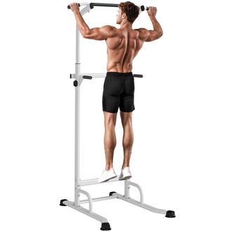 OEM Barra De Dominadas Altura Regulable Estaci&oacute;n De Fondos Resistente Para Gimnasio En Casa Entrenamiento De Fuerza Blanco