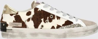 Crime London Sneakers Distressed in pelle e cavallino con stampa animalier