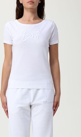 Emporio Armani T-shirt in cotone con logo ricamato Ea7