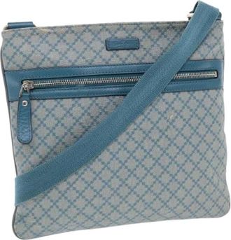 Gucci Pre-owned Cross Body Bags, female, Blue, Size: ONE SIZE Pre-owned Vintage Cross Body Bag