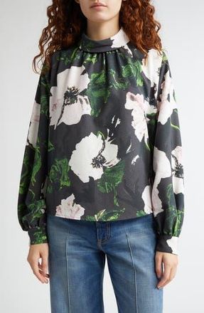 Stine Goya Floral Print Gathered Top in Umber Windflower at Nordstrom Rack, Size Small