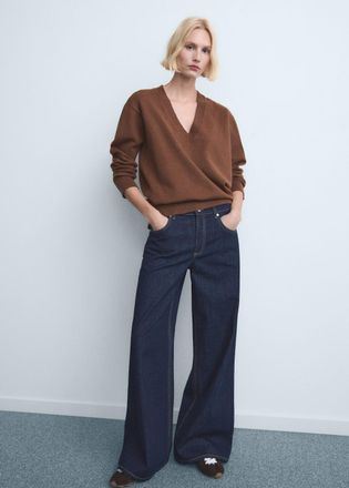 Mango Jeans wide leg vita bassa blu - Donna - 36 - MANGO