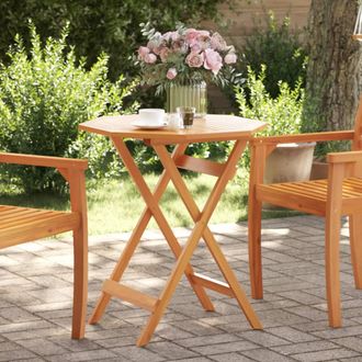vidaXL Mesa De Jard&iacute;n Plegable Madera Maciza De Acacia &Oslash;70x75 Cm Vidaxl
