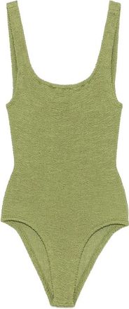 Hunza G Crinkle-effect Square-neck Swimsuit